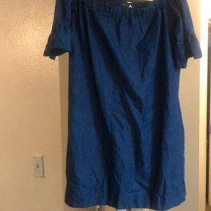 Brand new off shoulder jean dress